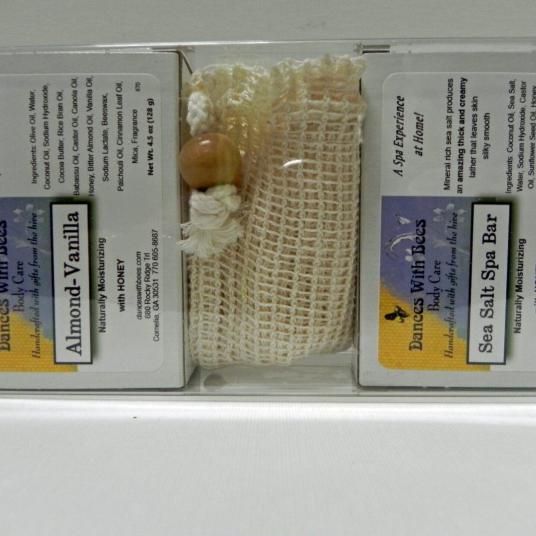 Spa soap gift set with washcloth